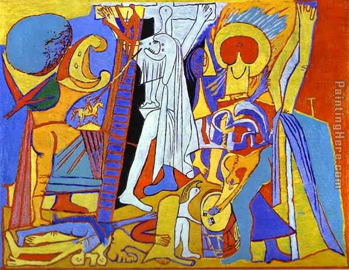 Crucifixion painting - Pablo Picasso Crucifixion art painting Crucifixion painting - Pablo Picasso Crucifixion art painting